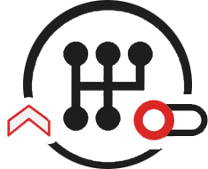Auto up- and downshift deactivation in Manual icon